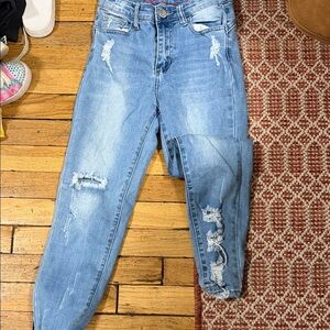 Distressed Blue Women's Jeans